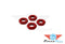 ARRMA Wheel Nut Aluminum 17mm Red (4PCS) #ar330360