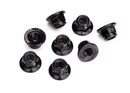 5 mm Black Flanged Serrated Steel Lock Nuts (10)