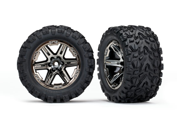 Traxxas Talon EXT tires BLK CHRM 6774x