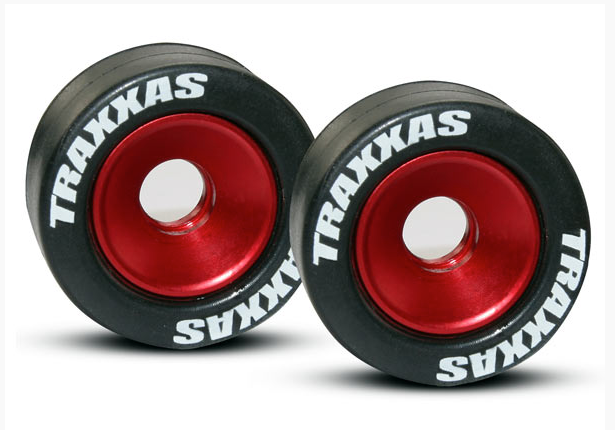 WHEELIE BAR WHEELS RED 5186