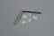 Suspension pins, 2.5x29mm (king pins) w/ e-clips (2) 3740