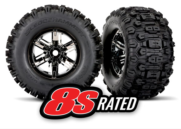 T&W X-MAXX WHL BLK SLDHMR L/R