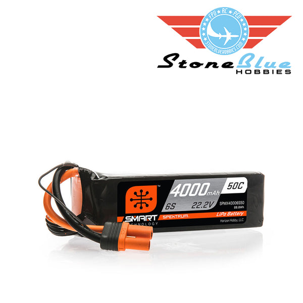 Spektrum 22.2V 4000mAh 6S 50C Smart LiPo Battery: IC5