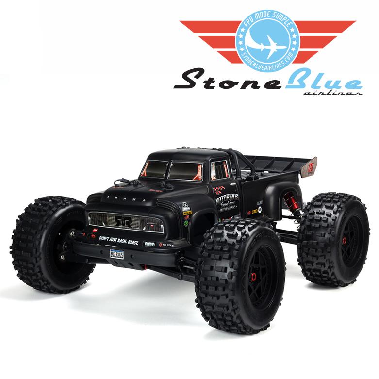 Arrma 1/8 NOTORIOUS 6S BLX 4WD Brushless Classic Stunt Truck, Black