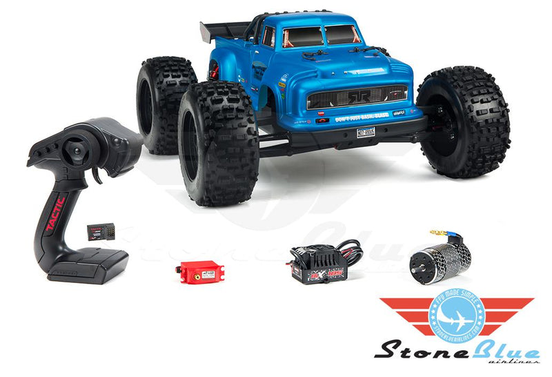 Arrma 1/8 NOTORIOUS 6S BLX 4WD Brushless Classic Stunt Truck, Blue