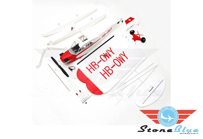 Aereo Radiocomandato Piper J3 Cub EPO 1400mm PNP Torcster - Bianco/Blu - Nuovo - Foto 3