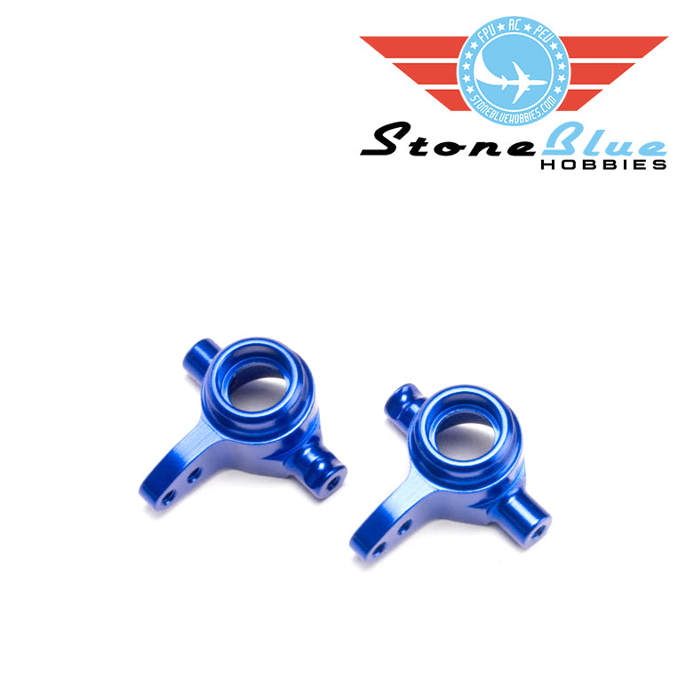 Traxxas Steering Blocks, 6061-T6 aluminum (blue-anodized), left & right 6837X