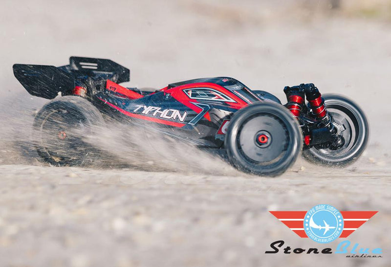 Arrma 1/8 TYPHON 6S BLX 4WD Brushless Buggy Red-Grey
