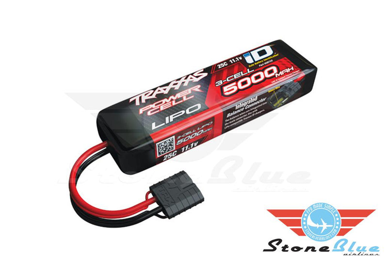 Traxxas ID Power Cell 5000mAh 11.1v 3S 25C Slim Pack Lipo Battery 2872X